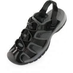 Sandały męskie Loap Orland z zamkniętym noskiem, czarno-szare, 46. Czarne sandały WØLMARK FINLAND, bez zapięcia. Za 266.99 zł.