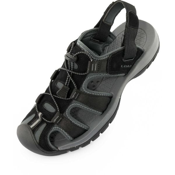 Sandały męskie Loap Orland z zamkniętym noskiem, czarno-szare, 46. Czarne sandały WØLMARK FINLAND, bez zapięcia. Za 266.99 zł.