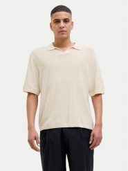 Jack & Jones Polo Varenna 12272578 Beżowy Relaxed Fit. Brązowe koszulki polo Jack & Jones, m, bez wzorów, z bawełny, bez kołnierzyka, bez ramiączek. Za 71.99 zł.