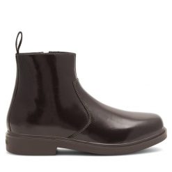 Botki Badura. Brązowe botki sznurowane Badura, bez wzorów, bez obcasa, bez zapięcia. Za 209.99 zł.