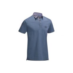 Koszulka polo PL100 szar-nieb. Szare koszulki polo sportowe marki FOUGANZA, polo, z krótkim rękawem. W wyprzedaży za 49.99 zł.