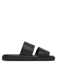Calvin Klein Klapki Sq Molded Sandal Db Lth HM0HM02234 Czarny. Czarne klapki CALVIN KLEIN, ze skóry. Za 409.99 zł.