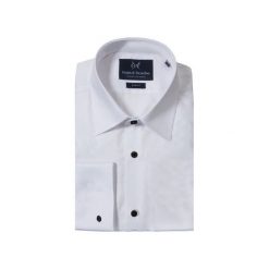 KOSZULA WHITE CUFFLINKS. Białe koszule Guns&tuxedos, m, bez wzorów, bez kołnierzyka, bez ramiączek. Za 139.99 zł.