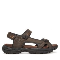 Sandały Skechers. Brązowe sandały Skechers, bez zapięcia. Za 229.99 zł.