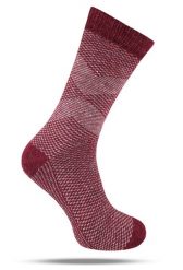 Ciepłe Wełniane Skarpetki Zimowe - Bordowe ze Wzorem. Czerwone skarpety His Story, bez wzorów, z elastanu. Za 39.99 zł.