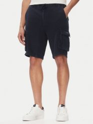Aeronautica Militare Szorty materiałowe 251BE254CT3508 Granatowy Regular Fit. Niebieskie szorty Aeronautica Militare, m, bez wzorów, ze lnu. Za 759.99 zł.