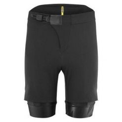 Spodenki z wkładką Mavic Crosstrail. Czarne szorty MAVIC, bez wzorów, sportowe. Za 616.00 zł.