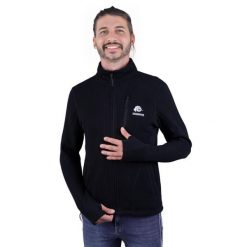 Kurtka polarowa Fusion męska MML01. Czarne kurtki GUGGEN MOUNTAIN, m, bez wzorów, z elastanu, bez kaptura. W wyprzedaży za 335.58 zł.