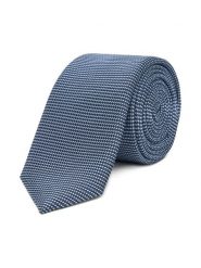HUGO Krawat Tie 50535360 Granatowy. Niebieskie krawaty i muchy Hugo, bez wzorów, z syntetyku. Za 189.99 zł.