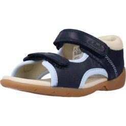 Sandały CLARKS ZORA SPIRIT T Niebieski. Niebieskie sandały Clarks, ze skóry, bez zapięcia. Za 138.99 zł.