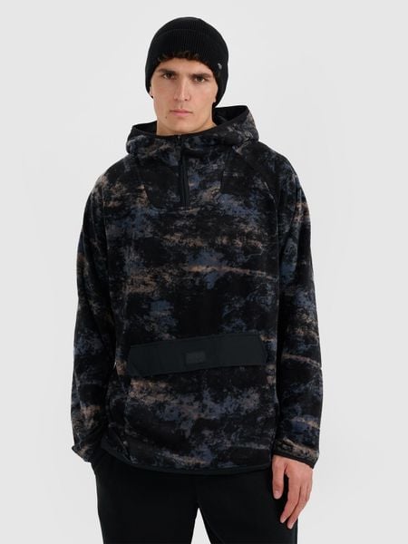 4F Polar z kapturem regular męski - multikolor M. Bluzy z polaru 4F, m, bez wzorów, z materiału, z kapturem. Za 169.99 zł.