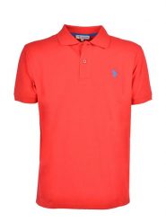 U.S. Polo Assn. Koszulka polo w kolorze czerwonym rozmiar: 3XL. Czerwone koszulki polo U.S. Polo Assn., s, bez wzorów, bez kołnierzyka, bez ramiączek. Za 100.75 zł.