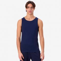 Podkoszulek Kappa Carsenac Tank. Niebieskie podkoszulki Kappa, m, bez wzorów, z bawełny, bez ramiączek. Za 129.50 zł.