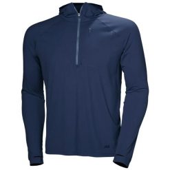 Bluza z kapturem 1/2 zip Helly Hansen Shine Solen. Niebieskie bluzy z kapturem Helly Hansen, l, bez wzorów, z elastanu, z kapturem. Za 422.00 zł.