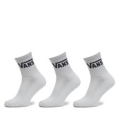 Zestaw 3 par wysokich skarpet męskich Vans. Białe skarpety Vans, bez wzorów. Za 59.99 zł.