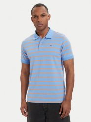 Tommy Jeans Polo DM0DM22708 Niebieski Regular Fit. Niebieskie koszulki polo Tommy Jeans, m, bez wzorów, z bawełny, bez kołnierzyka, bez ramiączek. Za 329.99 zł.
