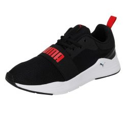 Przewodowe Buty Do Biegania Dla Dorosłych Unisex. Czarne buty trekkingowe Puma, bez wzorów, bez zapięcia. Za 286.99 zł.