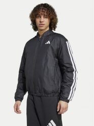 Adidas Kurtka bomber Essentials 3-Stripes JD1294 Czarny Loose Fit. Czarne kurtki Adidas, m, bez wzorów, z syntetyku, bez kaptura. Za 289.99 zł.