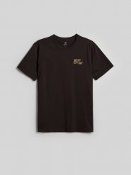 4F T-shirt regular z nadrukiem męski - brązowy XL. Brązowe t-shirty 4F, m, bez wzorów, z bawełny, bez kołnierzyka, bez ramiączek. Za 79.99 zł.