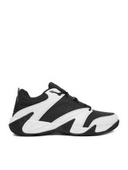 SHAQ Sneakersy CEO-DEVASTATOR LOW AQ95037M-BW Czarny. Czarne buty sportowe casual Shaq, bez wzorów, ze skóry, bez zapięcia. Za 249.99 zł.