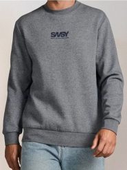 Bluza crewneck z napisem - szary. Szare bluzy bez kaptura Sinsay, l, bez wzorów, bez kaptura. W wyprzedaży za 17.99 zł.
