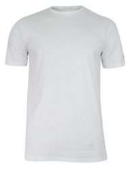 T-shirt Biały Gładki Bawełniany, Męski, Krótki Rękaw, U-neck -PAKO JEANS. Białe bluzki z długim rękawem Pako Jeans, m, bez wzorów, z bawełny, bez kołnierzyka, bez ramiączek. Za 67.00 zł.