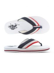 U.S. Polo Assn. Japonki w kolorze białym ze wzorem rozmiar: 41. Białe japonki U.S. Polo Assn., bez wzorów. Za 86.99 zł.