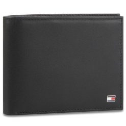 Duży Portfel Męski Tommy Hilfiger. Czarne portfele Tommy Hilfiger, bez wzorów. Za 299.99 zł.