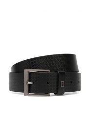 Tommy Hilfiger Pasek Th Soho Flag Aop 3.5 AM0AM14179 Czarny. Czarne paski Tommy Hilfiger, bez wzorów, ze skóry. Za 249.99 zł.