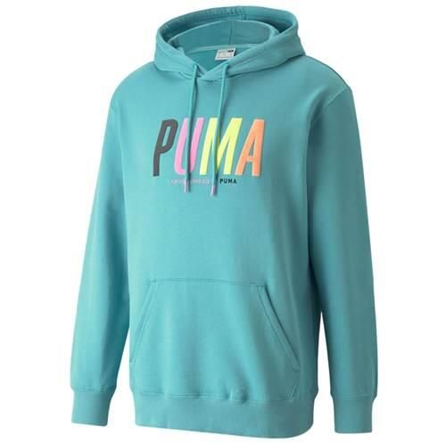 Bluza sportowa męska Puma Swxp Graphic. Niebieskie bluzy z kapturem Puma, m, bez wzorów, z kapturem. Za 414.00 zł.