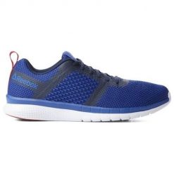 Buty treningowe męskie Reebok PT Prime Run. Niebieskie buty treningowe Reebok, bez wzorów, z materiału, na fitness i siłownię. Za 329.99 zł.