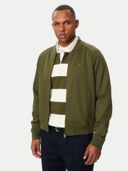 Tommy Hilfiger Bluza Essential MW0MW44934 Zielony ciemny Regular Fit. Zielone bluzy Tommy Hilfiger, m, bez wzorów, z bawełny, bez kaptura. Za 649.99 zł.