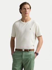 Polo Ralph Lauren T-Shirt 710740727094 Écru Custom Slim Fit. Koszulki polo Polo Ralph Lauren, l, bez wzorów, z bawełny, bez kołnierzyka, bez ramiączek. Za 419.99 zł.