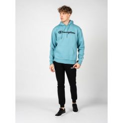 Bluza trekking męska Hoodie. Niebieskie bluzy Champion, m, bez wzorów, z bawełny, bez kaptura. Za 208.00 zł.