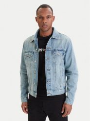 Tommy Jeans Kurtka jeansowa Ryan DM0DM23002 Błękitny Regular Fit. Niebieskie kurtki Tommy Jeans, l, bez wzorów, z bawełny, bez kaptura. Za 449.99 zł.