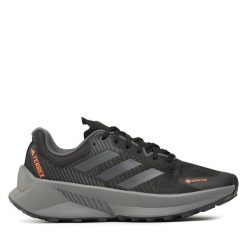 Buty do biegania adidas. Czarne buty do biegania Adidas, bez wzorów, z gore-texu, bez zapięcia, do biegania, adidas terrex, gore-tex. Za 479.99 zł.