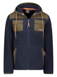 Canadian Peak Kurtka polarowa "Toulouseak" w kolorze granatowo-oliwkowym rozmiar: L. Brązowe kurtki Canadian Peak, l, bez wzorów, z materiału, bez kaptura. Za 160.96 zł.