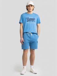 Szorty męskie dresowe niebieskie Mandos 402. Niebieskie krótkie spodenki sportowe BIG STAR, l, bez wzorów, z dresówki. Za 159.99 zł.