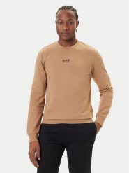 EA7 Emporio Armani Bluza 8NPM30 PJVRZ U6171 Beżowy Regular Fit. Brązowe bluzy EA7 Emporio Armani, m, bez wzorów, z bawełny, bez kaptura. Za 379.99 zł.