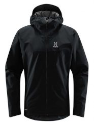 Haglöfs Kurtka funkcyjna "Korp Proof" w kolorze czarnym rozmiar: XL. Czarne kurtki outdoor i hardshell Haglöfs, m, bez wzorów, z materiału, bez kaptura. Za 437.17 zł.