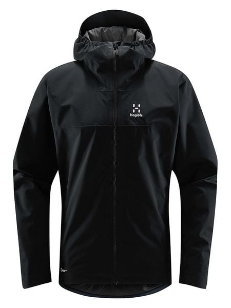 Haglöfs Kurtka funkcyjna "Korp Proof" w kolorze czarnym rozmiar: M. Czarne kurtki outdoor i hardshell Haglöfs, m, bez wzorów, z materiału, bez kaptura. Za 420.68 zł.