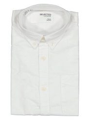 SELECTED HOMME Koszula - Regular fit - w kolorze białym rozmiar: XL. Białe koszule Selected Homme, xl, bez wzorów, z bawełny, bez kołnierzyka, bez ramiączek. Za 75.16 zł.