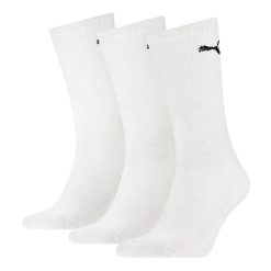 SKARPETY Puma Crew Socks 3 Pack, Dla obu płci. Białe skarpety Puma, bez wzorów, z bawełny. Za 49.99 zł.