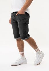 Szorty jeansowe, Regular Fit, E-MIST. Szare szorty Volcano, m, bez wzorów, z bawełny, klasyczne. Za 159.99 zł.
