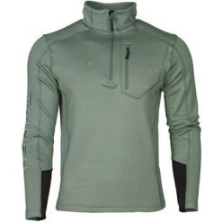 Bluza Taimen Uilgan Grid - Szarozielona. Szare bluzy TAIMEN, bez wzorów, bez kaptura. Za 299.00 zł.