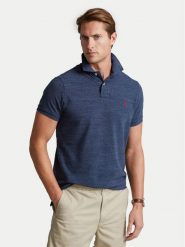 Polo Ralph Lauren Polo 710548797012 Niebieski Slim Fit. Niebieskie koszulki polo Polo Ralph Lauren, l, bez wzorów, z bawełny, bez kołnierzyka, bez ramiączek. Za 419.99 zł.