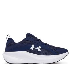 Buty do biegania Under Armour. Niebieskie buty do biegania Under Armour, bez wzorów, bez zapięcia, do biegania. Za 299.99 zł.