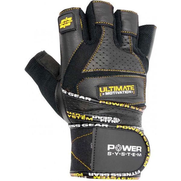 Rękawiczki na siłownię POWER SYSTEM Ultimate. Żółte rękawiczki POWER SYSTEM, bez wzorów. Za 79.00 zł.