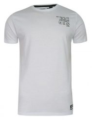 T-Shirt Bawełniany Biały z Nadrukiem, Męski, Koszulka, Krótki Rękaw -Brave Soul. Białe bluzki z długim rękawem Brave Soul, l, bez wzorów, z bawełny, bez kołnierzyka, bez ramiączek. Za 45.00 zł.