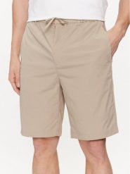 Calvin Klein Szorty materiałowe K10K112836 Beżowy Straight Fit. Brązowe szorty CALVIN KLEIN, m, bez wzorów, z materiału. Za 239.99 zł.